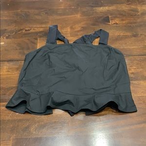 Cropped open back Express shirt